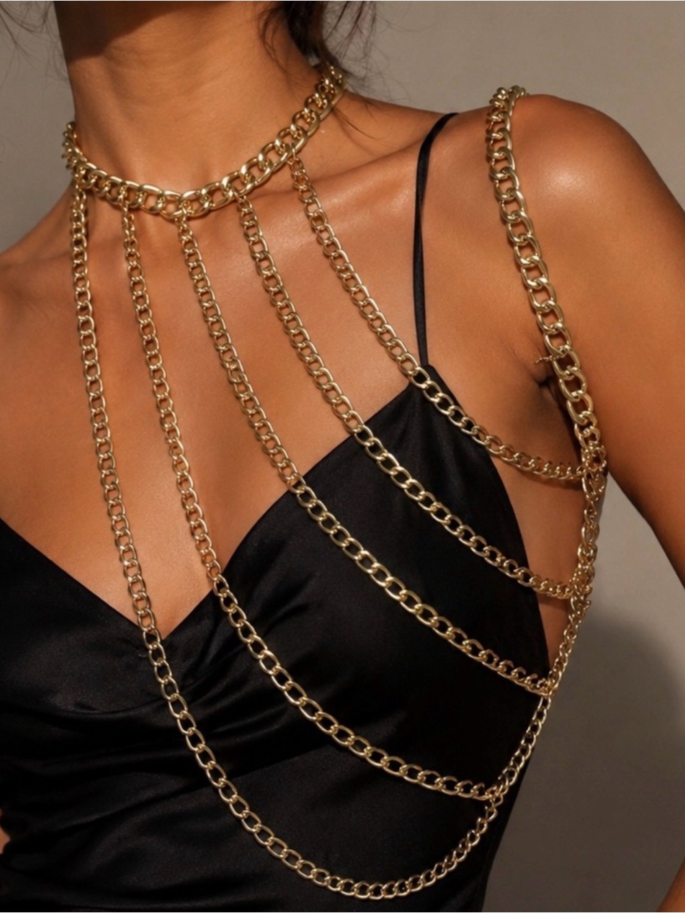 Gold Multi-Chain Body Necklace